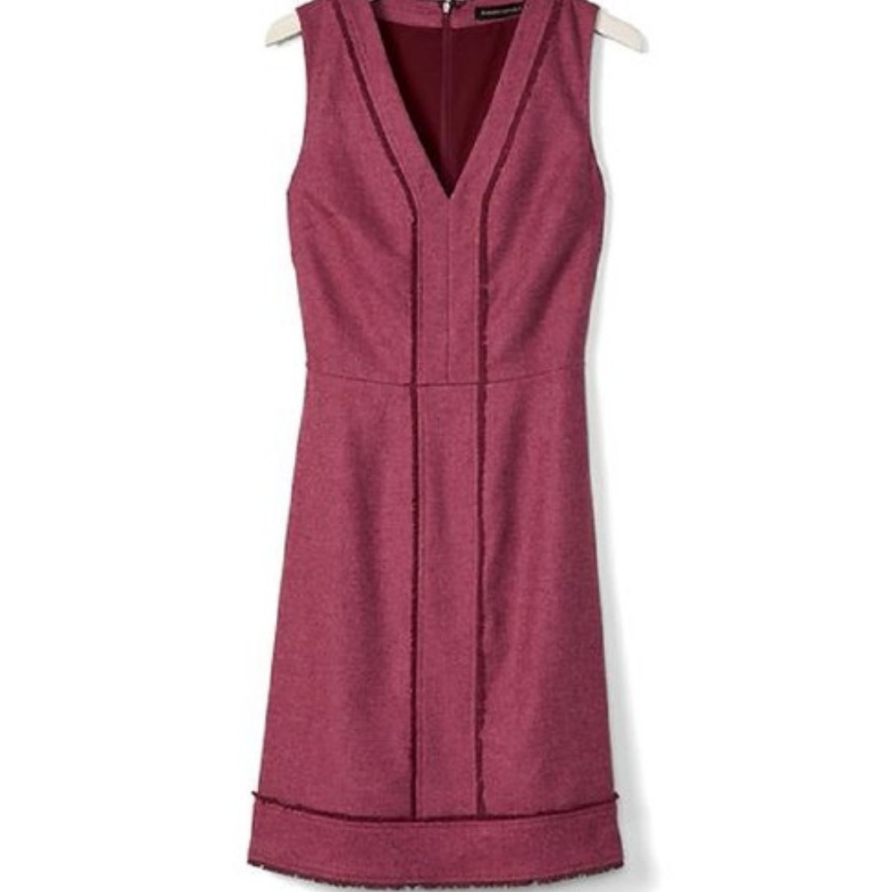***SOLD*** BANANA REPUBLIC HERRINGBONE DRESS - Picture 3 of 3
